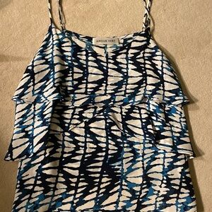 Amour Vert Navy and White Patterned Camisole